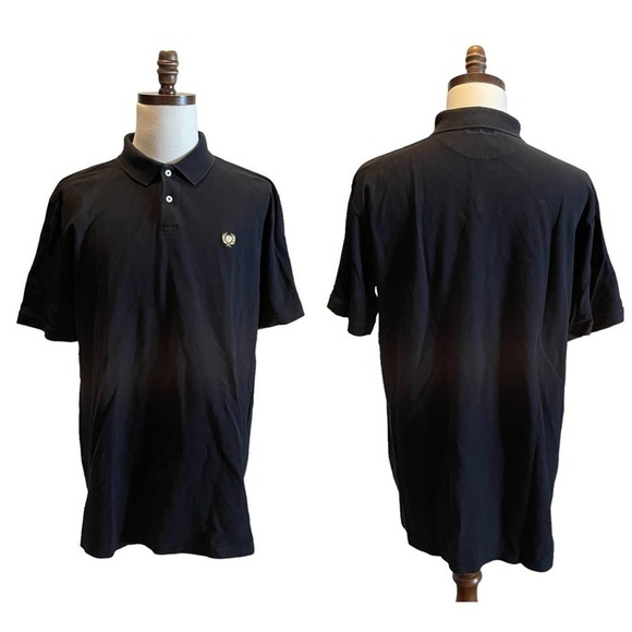 PHAT FARM Vintage Pique Polo Shirt Black 2XL Logo Preppy Hip Hop Oversized - Picture 10 of 10